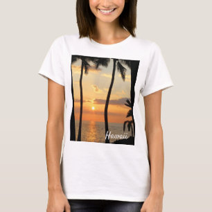 Camiseta Palmeiras tropicais do por do sol de Havaí na