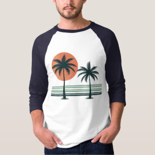 Camiseta Palmeiras tropicais retrô/vintage