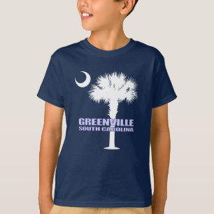 Camiseta Palmetto do SC & crescente (Greenville)