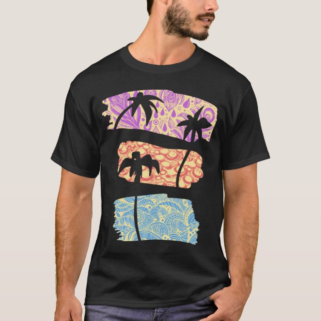 Camiseta Palmtree Paintbrushes (Frente)