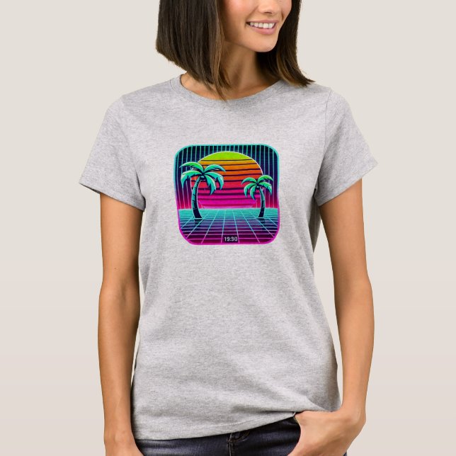 Camiseta Palmtrees 80s style (Frente)