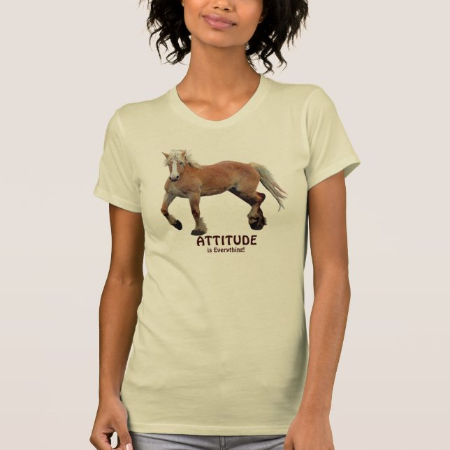 Camiseta Palomino Belga Rascunho de Cavalo Roupa (Frente)
