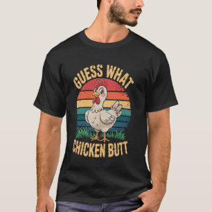 Camiseta Palpite engraçado qual é o bumbum de frango Piada