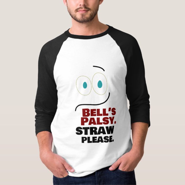 Camiseta Palsy de Bell — Palha, por favor. (Frente)