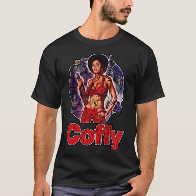 Camiseta Pam Grier Blaxploitation 70S Grunge Art (Frente)