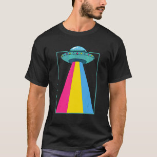 Camiseta Pan Abdução Ovni Orgulho Pansexual Arco-íris Lgbtq