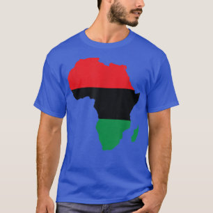Camiseta Pan Africa Continente Bandeira no Mapa UNIA