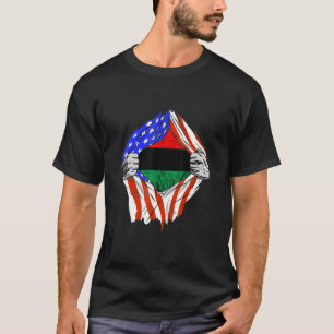 Camiseta Pan African Chest Afro-American Flag Black Li