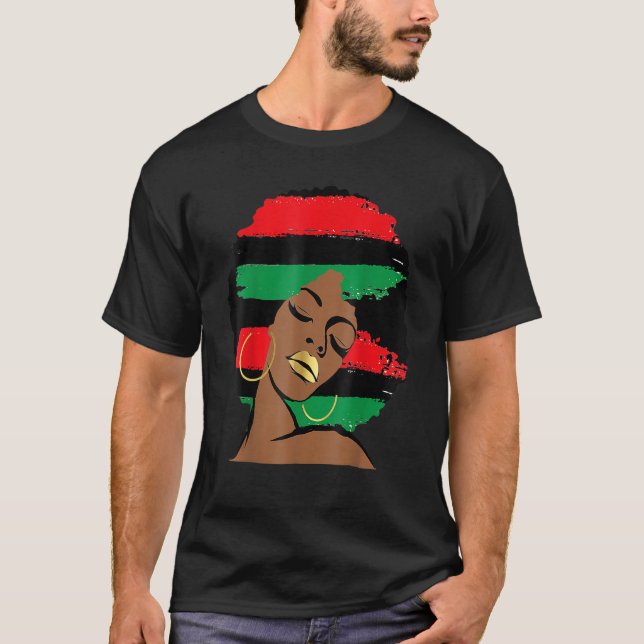 Camiseta Pan African UNIA Flag Black History Afro American (Frente)