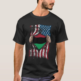 Camiseta Pan African Unia Flag Leal Afroamericans Usa Gift