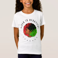 Pan-africana menina mulher negra verde vermelho or
