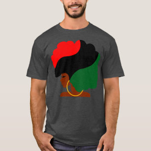 Camiseta Pan Africano Flag Afro Girl