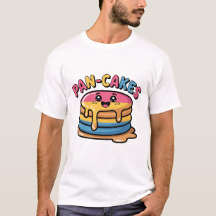 Camiseta Pan-Cakes Engraçado Pansexual LGBTQ Orgulho Engraç