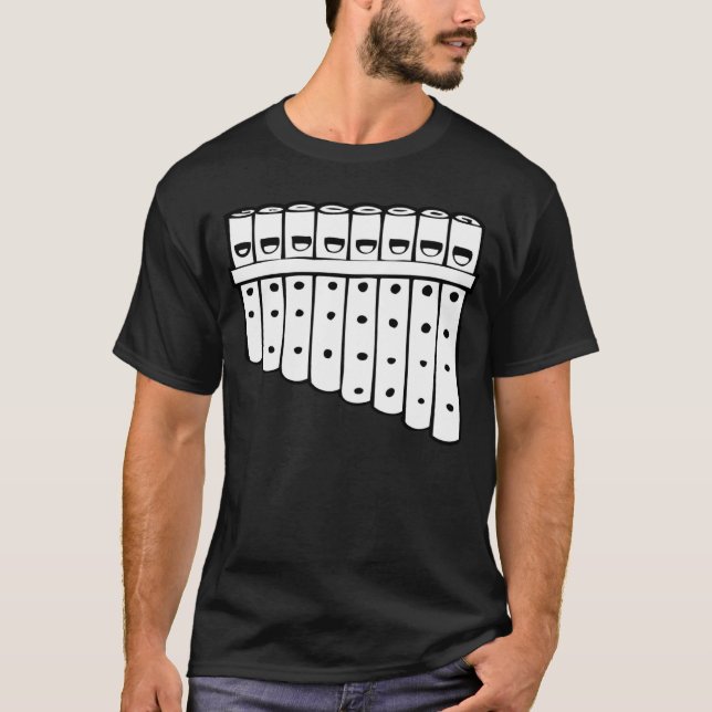 Camiseta Pan Flute Musical Instrument Flutist (Frente)