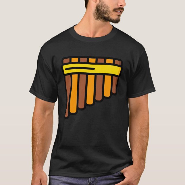 Camiseta Pan Flute Musical Instrument Flutist  1 (Frente)