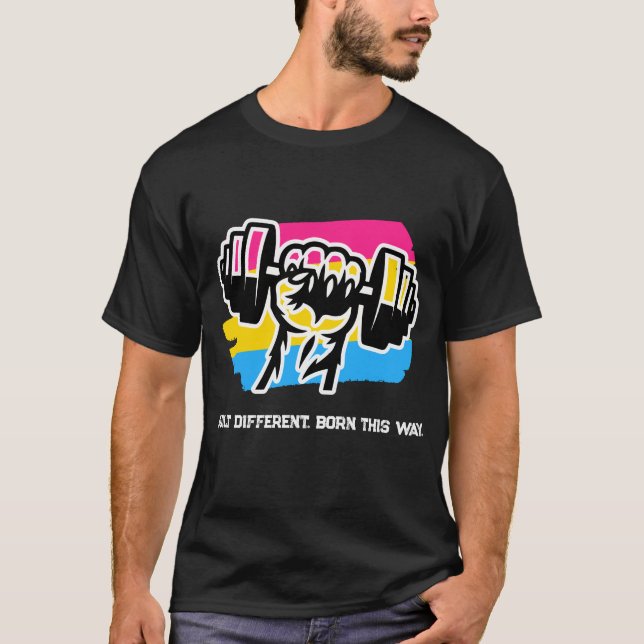 Camiseta Pan Pride Gym — Fist Dumbbell 2026 Tee (Frente)
