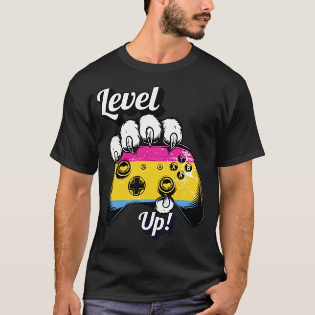 Camiseta Pan Pride Level Up Tiger Paw Controller Tee 2026 (Frente)
