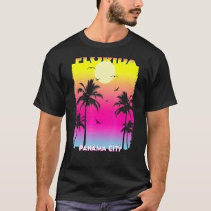 Camiseta Panamá City Beach Flórida Fl Summer Vintage Sunset
