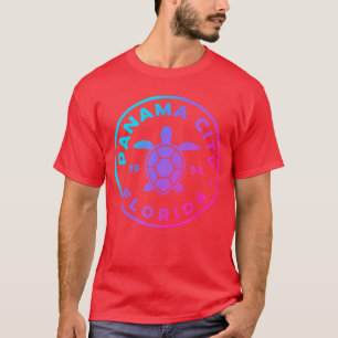 Camiseta Panama City Flórida Tartaruga Marinha Tie Dye Prai