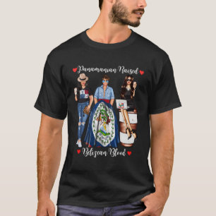 Camiseta Panamá Orgulhoso Com Raízes Belizanas Belize Bande