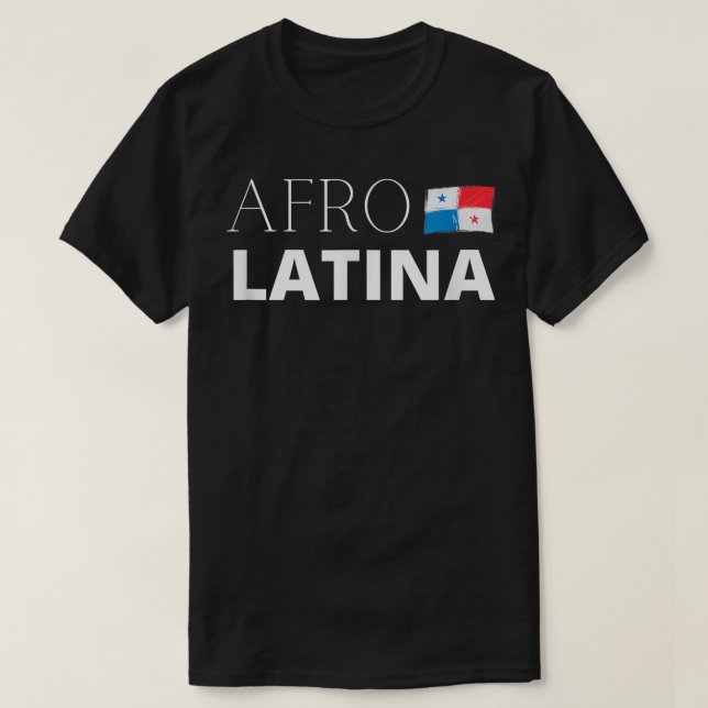 Camiseta Panamenha Afro Latina Panamá Afro Latina Bandeira  (Frente do Design)