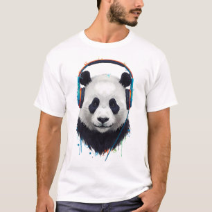 Camiseta Pancadas Zen – Panda Abstrato em Fluxo de Cor