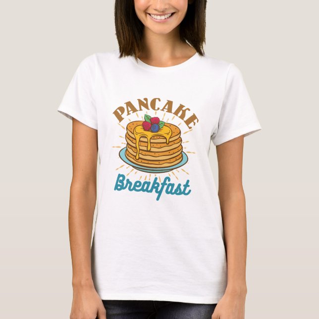 Camiseta Pancake Brechfast Vintage Pancakes Lover (Frente)