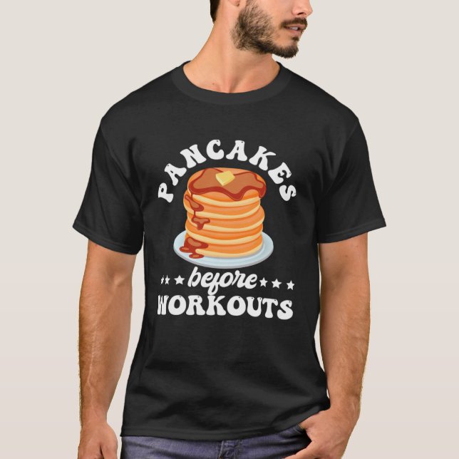 Camiseta Pancake Dad Maker Breakfast Food Workouts (Frente)