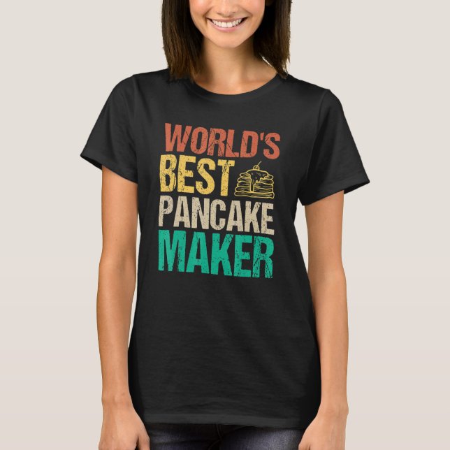 Camiseta Pancake de Comidas do café da manhã de Pancake Mel (Frente)