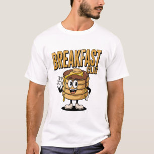 Camiseta Pancake do Clube do Café da Retro   Engraçado Food