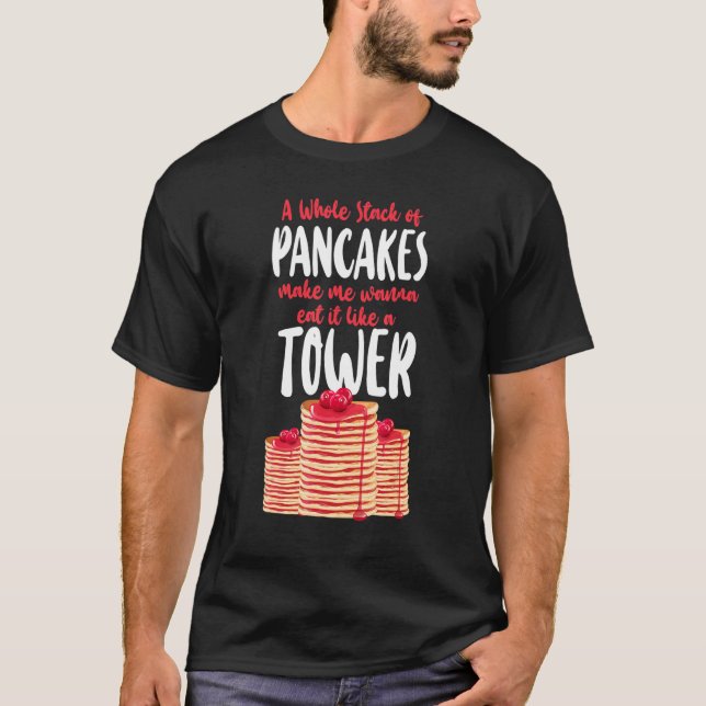 Camiseta Pancake  Kids A Whole Stack Of Pancakes Make Me Wa (Frente)