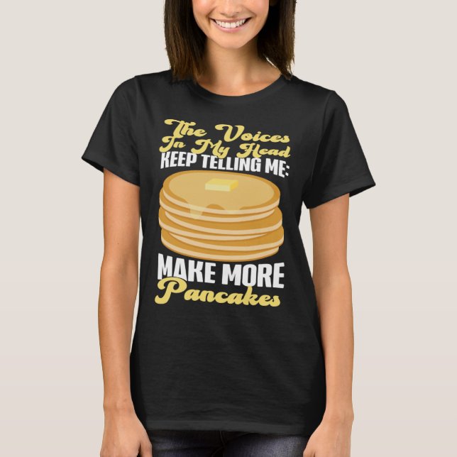 Camiseta Pancake Kids As Vozes Na Minha Cabeça Continuam Di (Frente)