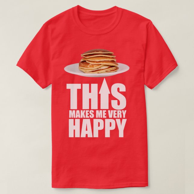 Camiseta Pancake Me Faz Feliz (Frente do Design)