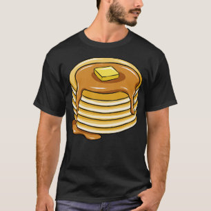 Camiseta Pancake Stack Com Xarope De Mapeamento