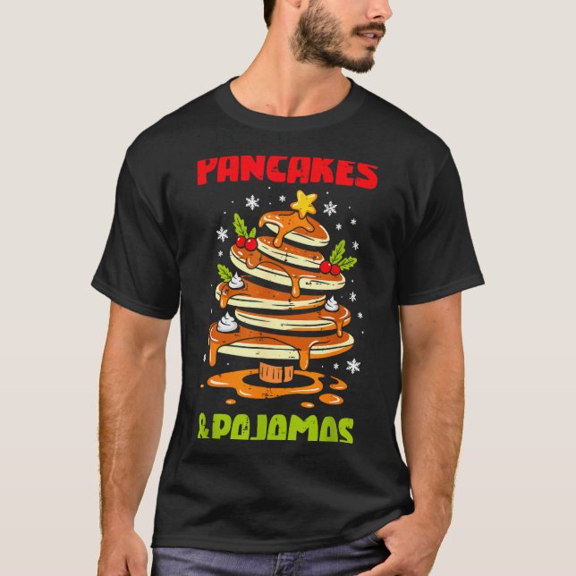 Camiseta Pancakes And Pajamas Christmas Pancake Men Women K (Frente)