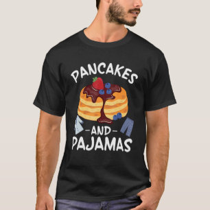 Camiseta Pancakes E Pijamas Xarope De Morango Blueberry Pa