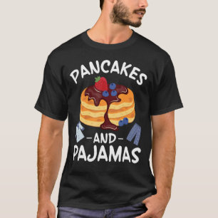 Camiseta Pancakes E Pijamas Xarope De Morango Blueberry Pa