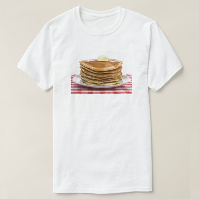 Camiseta Pancakes Flap Jacks Maple Syrup Butter Worth  (Frente do Design)