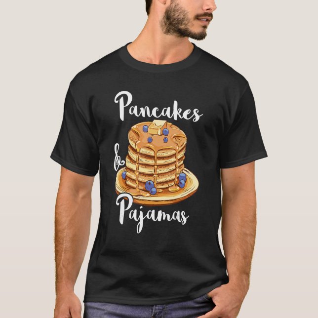 Camiseta Pancakes & Pajamas Waffle Comida Sweet Breakfast S (Frente)
