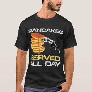 Camiseta Pancakes Servidos O Dia Todo De Futebol Lineman Ch
