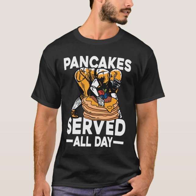 Camiseta Pancakes Servidos O Dia Todo - Futebol (Frente)