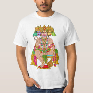 Camiseta Panchmukhi Hanuman T-Shirt Poderoso Senhor Hindu