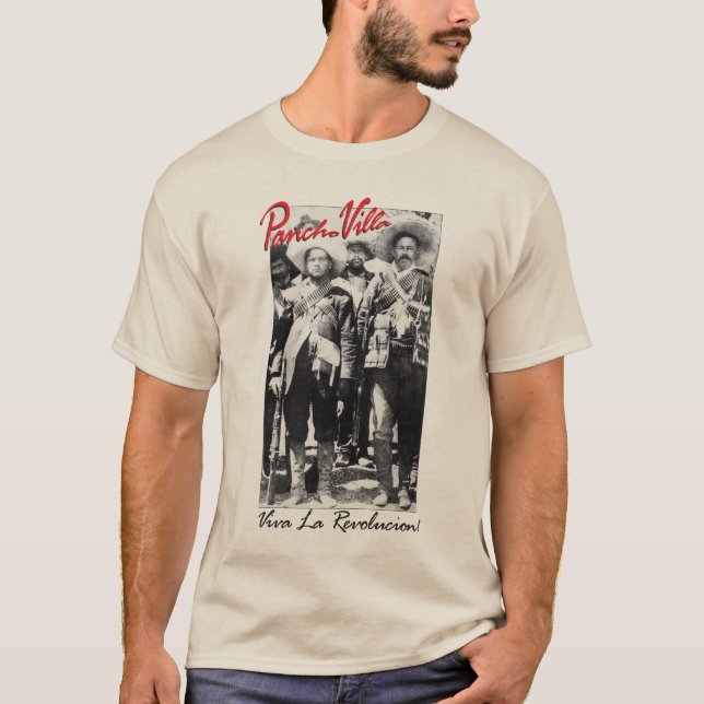 Camiseta Pancho Villa e guerra mexicana de Contreras (Frente)