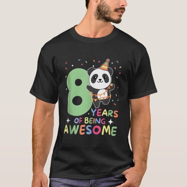 Camiseta Panda 8º por Oito Pandas (Frente)