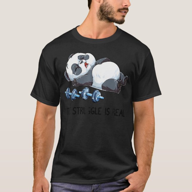 Camiseta Panda A Luta É A Malhação G (Frente)