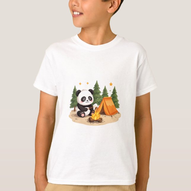 Camiseta Panda Acampando (Frente)