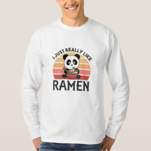 Camiseta Panda Acionada Por Ramen Sweet Kawaii Noodle Panda