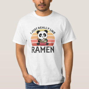 Camiseta Panda Acionada Por Ramen Sweet Kawaii Noodle Panda