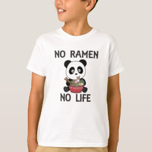 Camiseta Panda Acionada Por Ramen Sweet Kawaii Noodles Bear