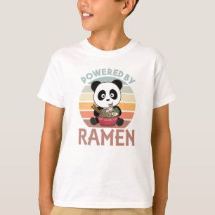 Camiseta Panda Acionada Por Ramen Sweet Kawaii Noodles Bear